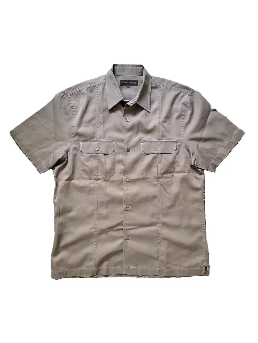 Banana Republic Mens XL Safari Camp Button Short Sleeve